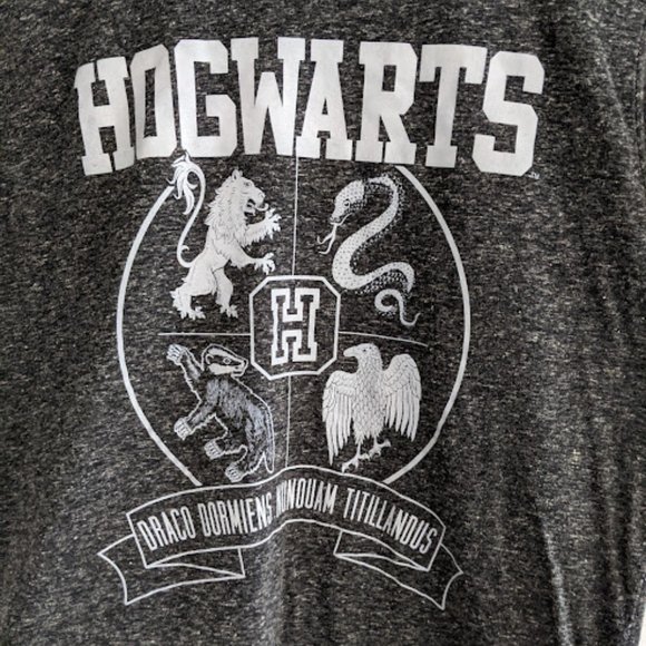 Harry Potter Wizarding World Dark Grey House Shirt Size M - Picture 6 of 7